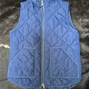 J. Crew Blue Quilted Vest